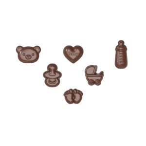 Chocolate mold caraque baby shower 6 fig - Image 1