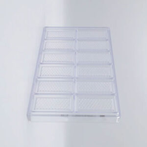 Chocolate mould caraque rectangular checkered (MTO) - Image 2