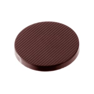 Chocolate mold caraque round striped Ø 36 mm - Image 1