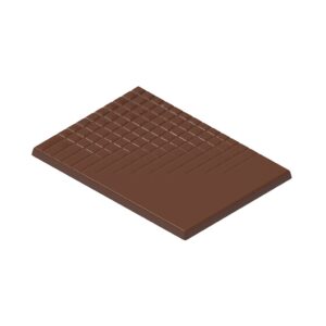 Chocolate mold caraque with grid - Image 1