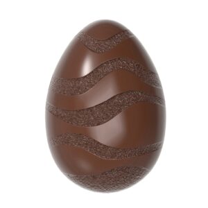 Chocolate mold egg with wave pattern - Image 1
