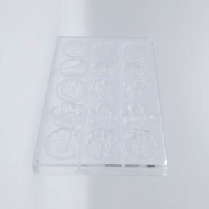 Chocolate mold flower caraque round 5 fig - Image 2