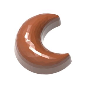 Chocolate mold half moon facet - Image 1