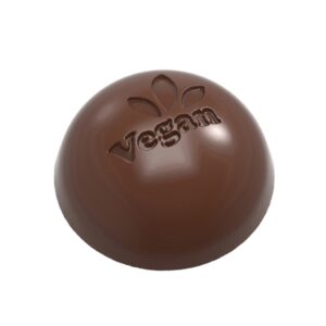 Chocolate mold half sphere 'Vegan' - Image 1
