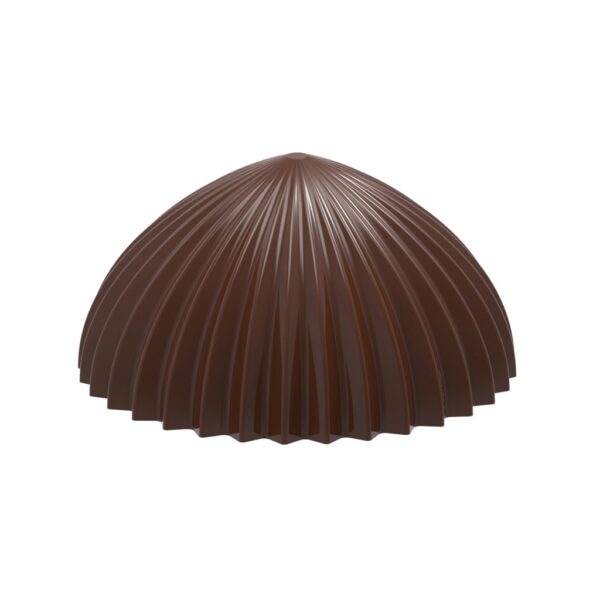 Chocolate mould half sphere pleated