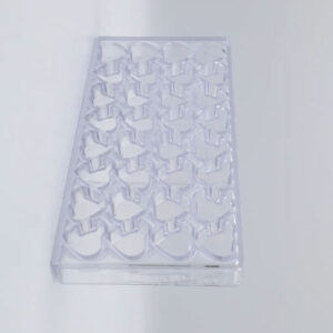 Chocolate mold heart checkered - Image 2