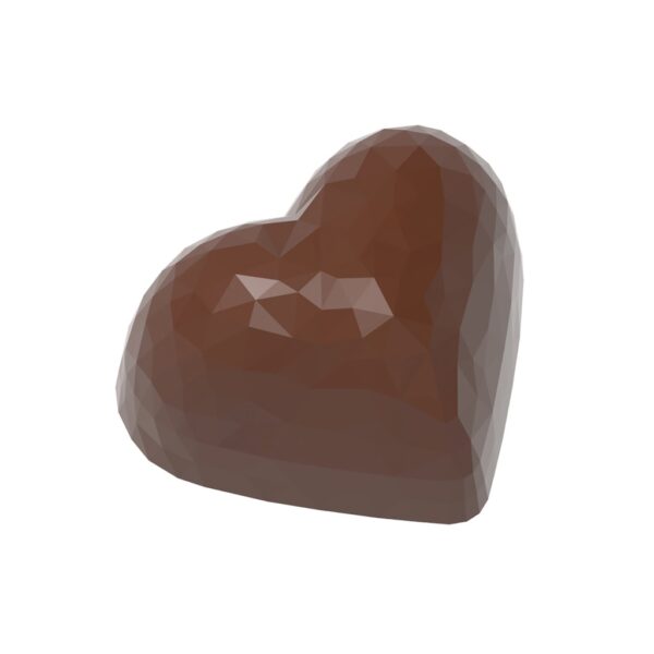 Chocolate mould heart facet -a