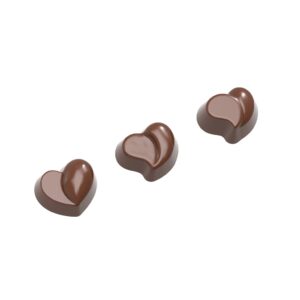 Chocolate mold heart modern 3 fig - Image 1