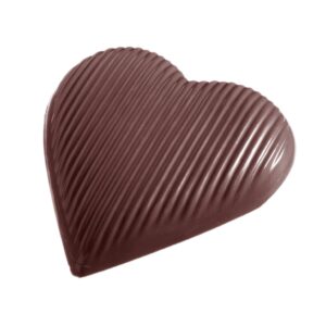 Chocolate mold heart striped 118 mm - Image 1