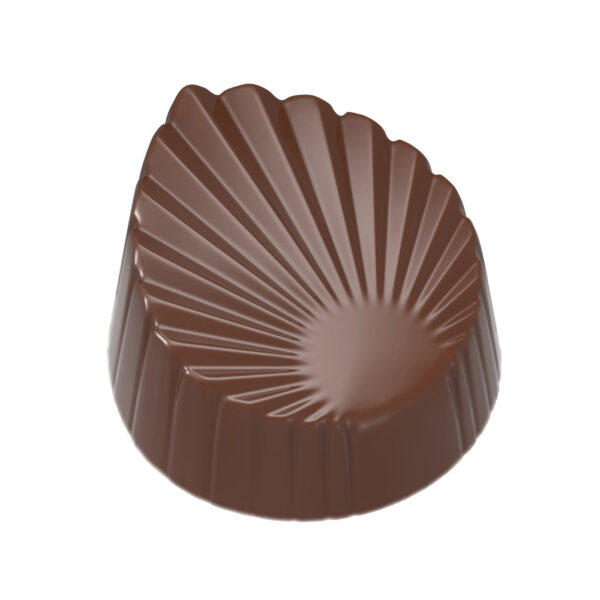 Chocolate mould leaf pleated-a