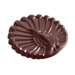 Chocolate mold peacock caraque - Image 1