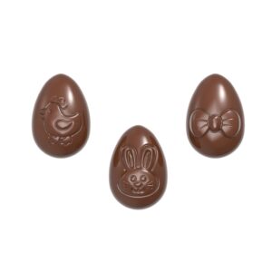 Chocolate mold playfull egg small 3 fig - Image 1