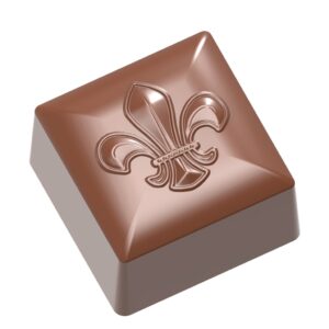 Chocolate mold square Fleur de Lys - Image 1